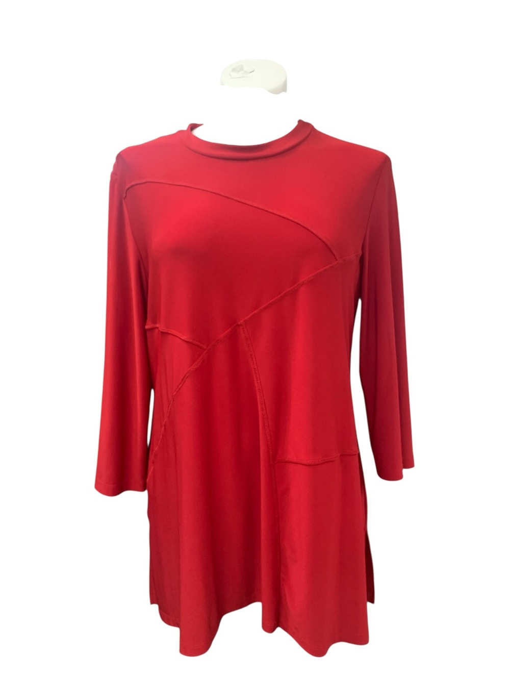 Women’s Red Long-Sleeve Tunic Dress